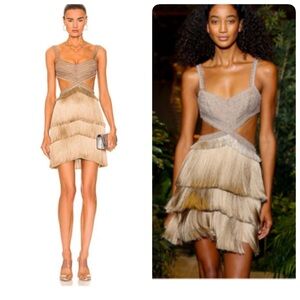 Stunning PatBo Metallic fringe cut out mini Dress…great condition.